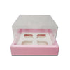 Cupcake Hamper Box for 4 Pieces - Pink