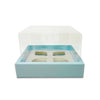 Cupcake Hamper Box for 4 Pieces - Light Blue