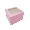 Heighted Top Window Cake Box - 10*10*7 - Pink