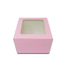 Heighted Top Window Cake Box - 10*10*7 - Pink