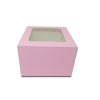 Heighted Top Window Cake Box - 10*10*7 - Pink