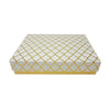 White box with golden grid