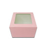 Heighted Top Window Cake Box - 10*10*7 - Peach