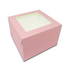 Heighted Top Window Cake Box - 12*12*7 - Peach