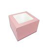 Heighted Top Window Cake Box - 10*10*7 - Peach