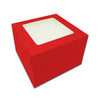 Heighted Top Window Cake Box - 12*12*7 - Red