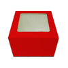 Heighted Top Window Cake Box - 12*12*7 - Red