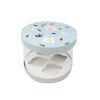 Flowers on Light blue Transparent Cupcake box