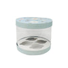 Flowers on Light blue Transparent Cupcake box