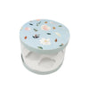 Flowers on Light blue Transparent Cupcake box