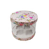 Pink Flowers Transparent Cupcake box